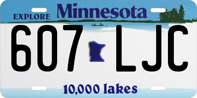 MN license plate 607LJC