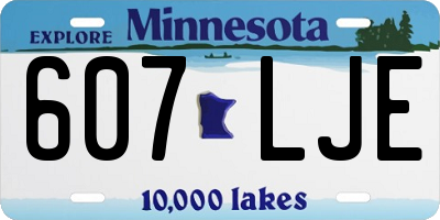 MN license plate 607LJE