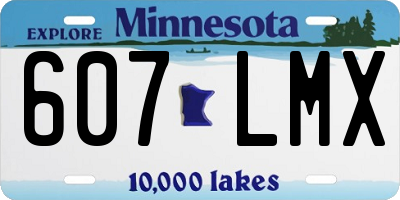 MN license plate 607LMX