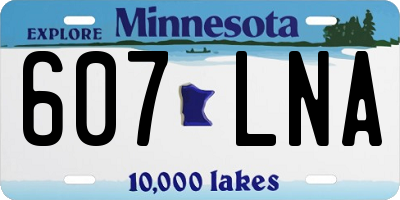 MN license plate 607LNA