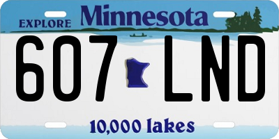 MN license plate 607LND