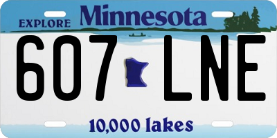 MN license plate 607LNE