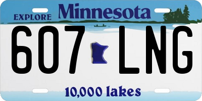 MN license plate 607LNG