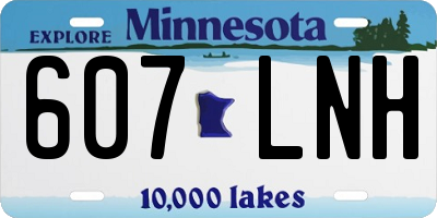 MN license plate 607LNH