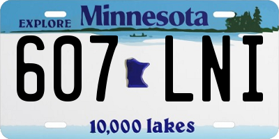 MN license plate 607LNI