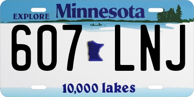 MN license plate 607LNJ