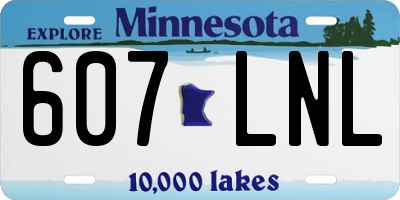 MN license plate 607LNL
