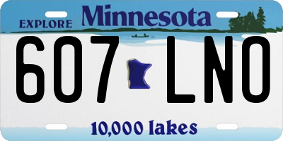 MN license plate 607LNO