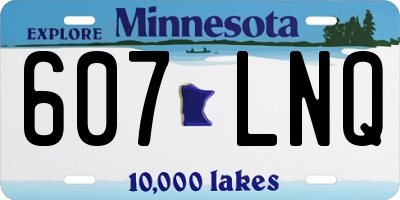 MN license plate 607LNQ