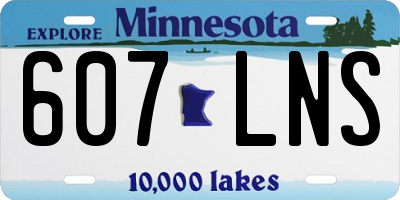 MN license plate 607LNS