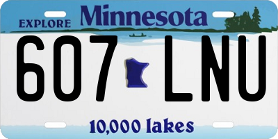 MN license plate 607LNU