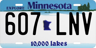 MN license plate 607LNV