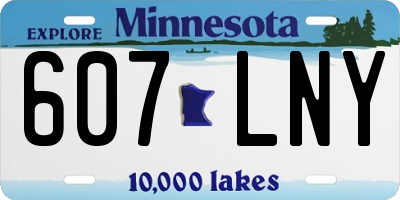 MN license plate 607LNY