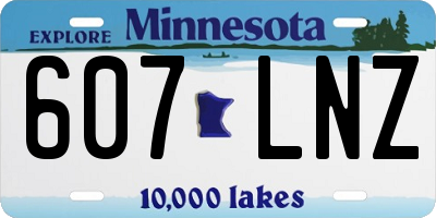 MN license plate 607LNZ