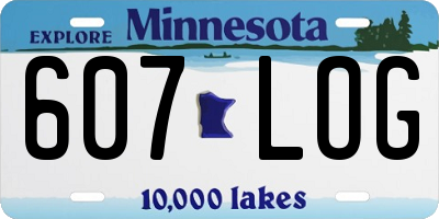 MN license plate 607LOG