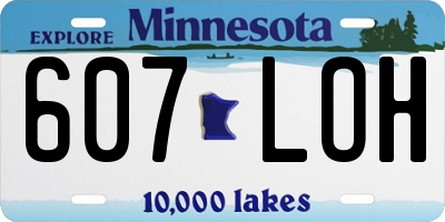 MN license plate 607LOH