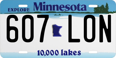 MN license plate 607LON