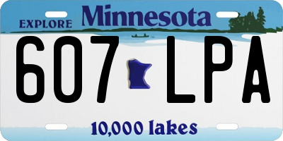 MN license plate 607LPA