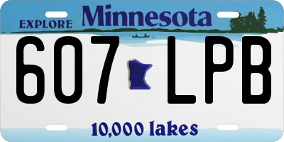 MN license plate 607LPB