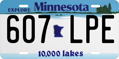 MN license plate 607LPE