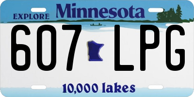 MN license plate 607LPG