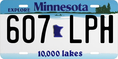 MN license plate 607LPH