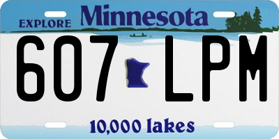 MN license plate 607LPM
