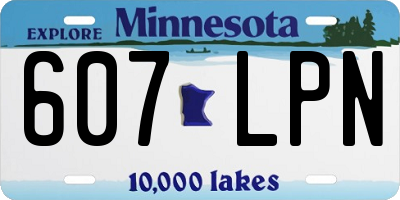 MN license plate 607LPN