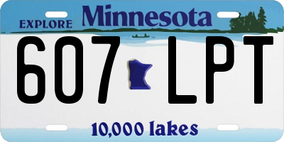 MN license plate 607LPT
