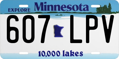 MN license plate 607LPV