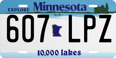 MN license plate 607LPZ