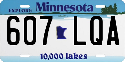 MN license plate 607LQA