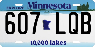 MN license plate 607LQB