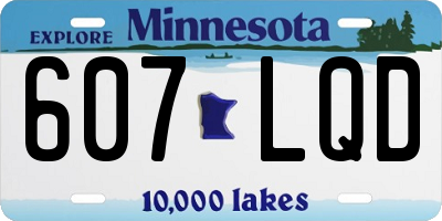 MN license plate 607LQD