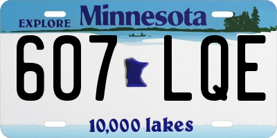 MN license plate 607LQE
