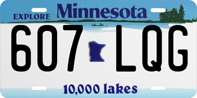 MN license plate 607LQG