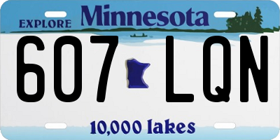 MN license plate 607LQN