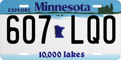 MN license plate 607LQO