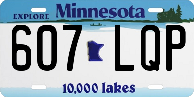 MN license plate 607LQP