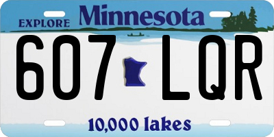 MN license plate 607LQR