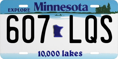 MN license plate 607LQS