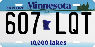 MN license plate 607LQT
