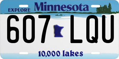 MN license plate 607LQU