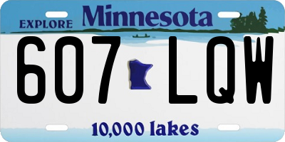 MN license plate 607LQW