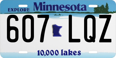 MN license plate 607LQZ