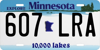 MN license plate 607LRA