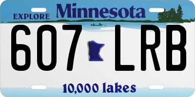 MN license plate 607LRB