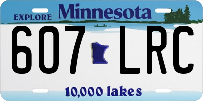 MN license plate 607LRC