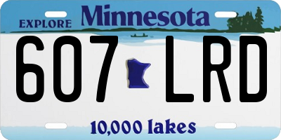 MN license plate 607LRD