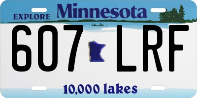 MN license plate 607LRF